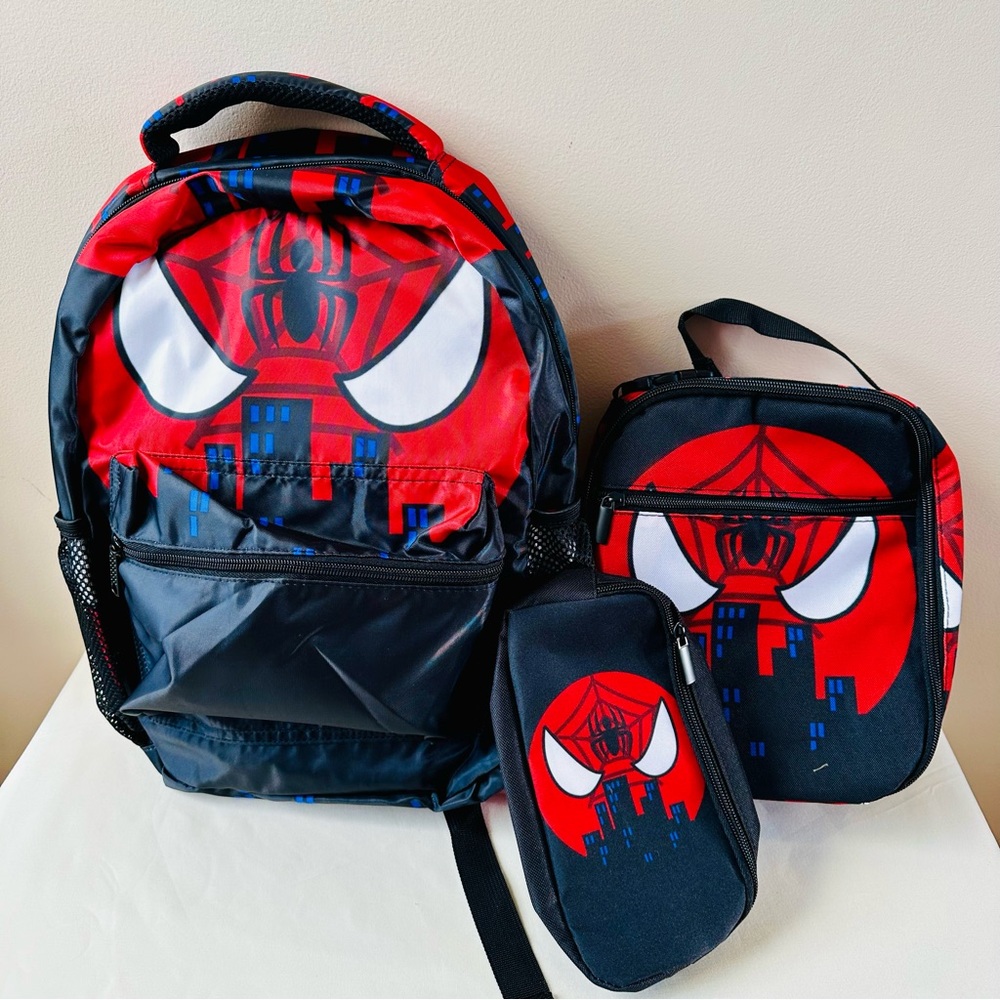 Spider-Man Backpack and Lunch Set - Red and Black